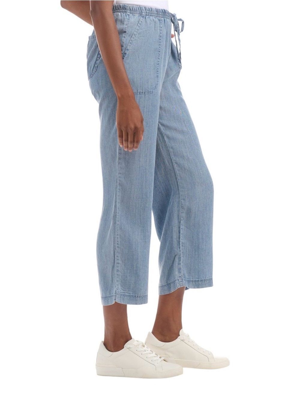 Splendid Light Blue Wide Leg Cropped Pants - Picture 2 of 3